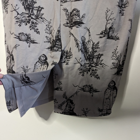 La Femme Noir Sleepy Hallow Gothic Tales Toile Long Sleeve Wiggle Dress 3XL NWT - Picture 12 of 12